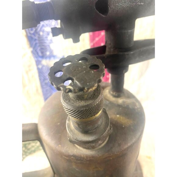 Vintage Brass Blow Torch Otto Bernz With Wooden Handle & Adjustable Valve - Picture 6 of 9